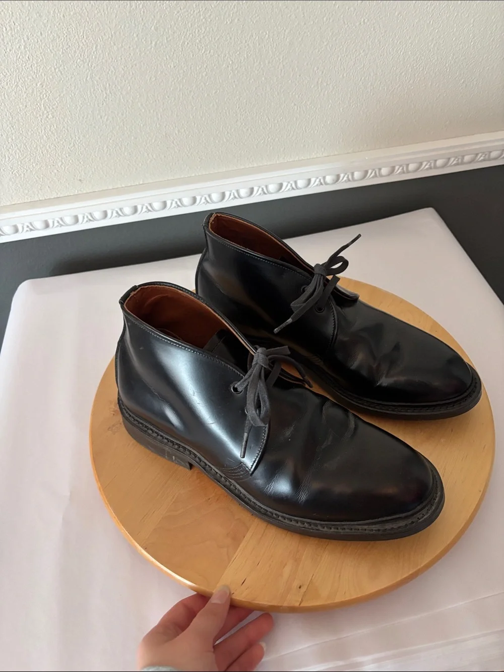 Red Wing Men’s Heritage 9096 Caverly Chukka Black Leather Boots Size 8